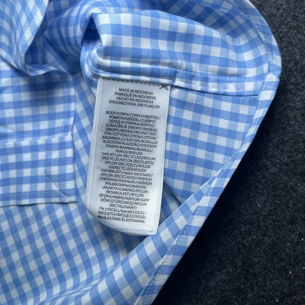 Polo Ralph Lauren Button Down Men L Blue NWT Classic Fit Performance Gingham
